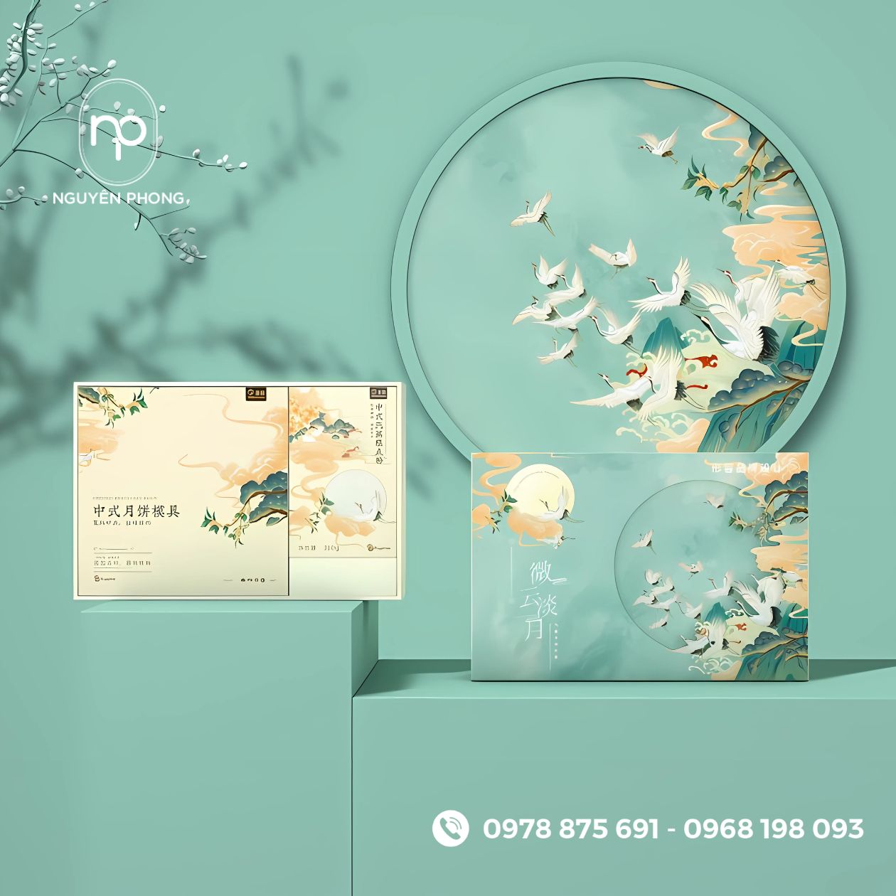 Mẫu hộp âm dương đựng bánh trung thu